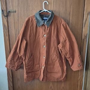 Lands' End Barn Jacket With Corduroy Collar Size 3x (24W-26W)